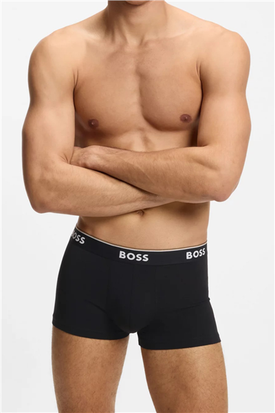 Boss Trunk 3P Power Desig Erkek 3lü Boxer Gri