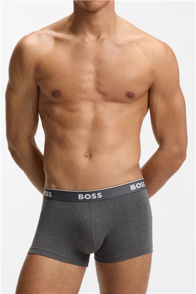 Boss Trunk 3P Power Erkek 3lü Boxer Gri