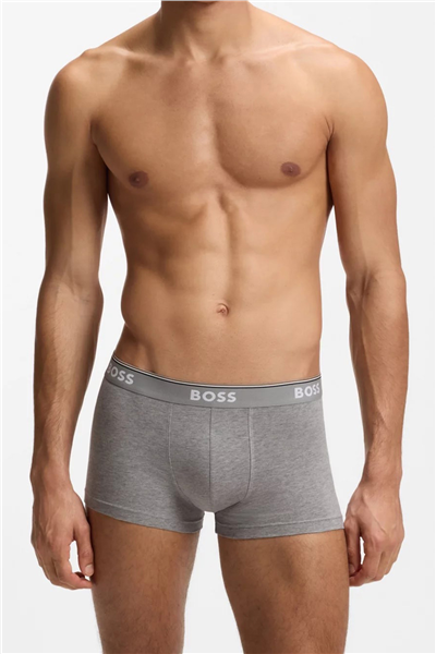 Boss Trunk 3P Power Erkek 3lü Boxer Gri