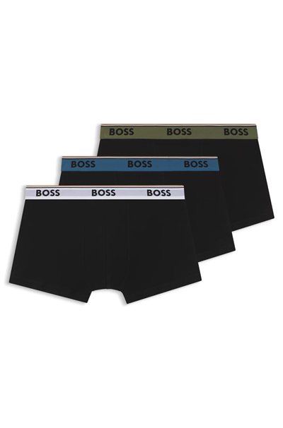 Boss Trunk 3P Power Erkek 3lü Boxer Siyah