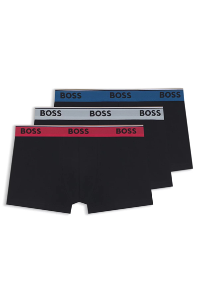 Boss Trunk 3P Power Erkek 3lü Boxer Siyah
