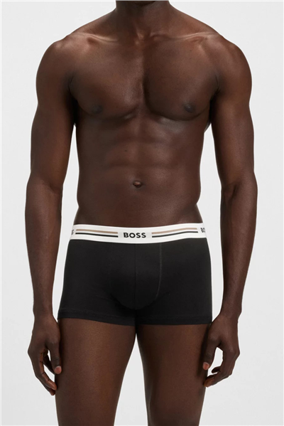 Boss Trunk 3P Revive Erkek 3lü Boxer Siyah
