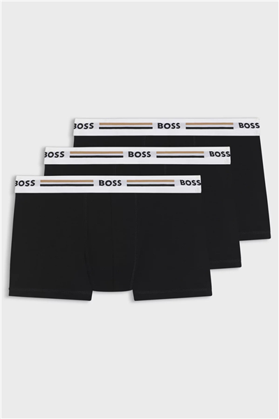 Boss Trunk 3P Revive Erkek 3lü Boxer Siyah