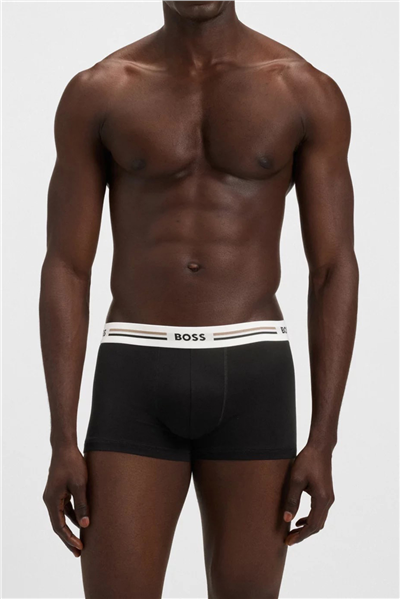 Boss Trunk 3P Revive Erkek 3lü Boxer Siyah
