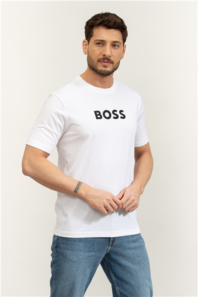 BOSS Ts Logo Erkek Bisiklet Yaka T-Shirt