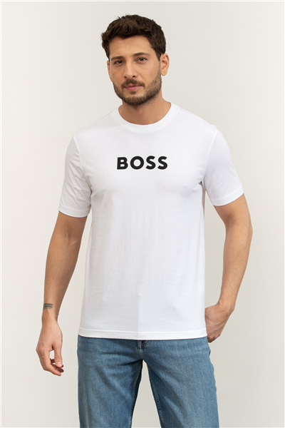 BOSS Ts Logo Erkek Bisiklet Yaka T-Shirt