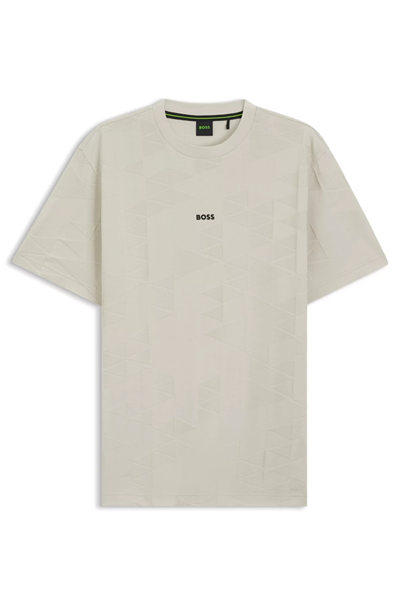 BOSS Ts Network Jq Erkek Bisiklet Yaka T-Shirt Bej