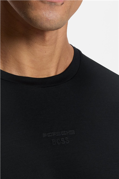 Boss Ts Ps Spirit70 Car Erkek Bisiklet Yaka T-Shirt Siyah