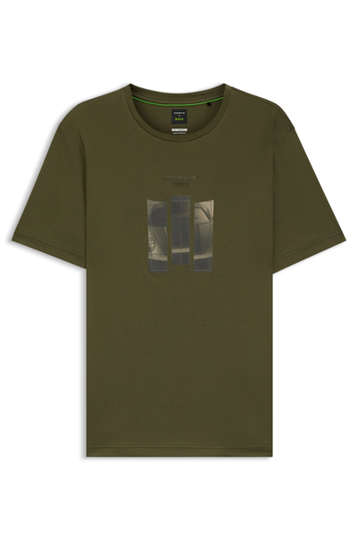 Boss Ts Ps Spirit70 Grx Erkek Bisiklet Yaka T-Shirt Yeşil