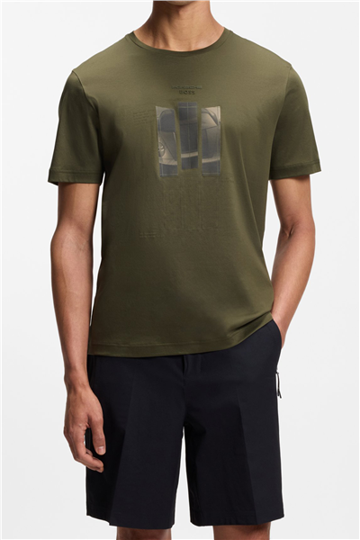 Boss Ts Ps Spirit70 Grx Erkek Bisiklet Yaka T-Shirt Yeşil