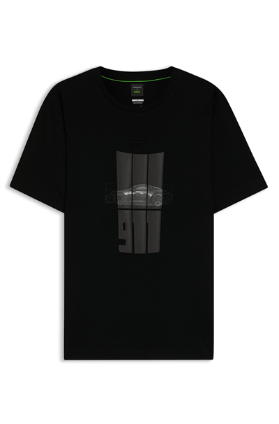 Boss Ts Ps Spirit70 Grx Erkek Bisiklet Yaka T-Shirt Siyah