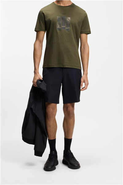 Boss Ts Ps Spirit70 Grx Erkek Bisiklet Yaka T-Shirt Yeşil