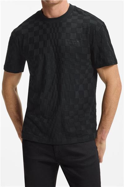Boss Ts Ps Spirit70 Jacq Erkek Bisiklet Yaka T-Shirt Siyah