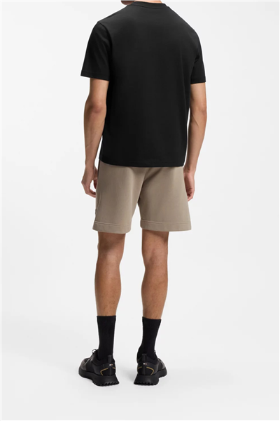 BOSS Ts Structure Erkek Bisiklet Yaka T-Shirt Siyah