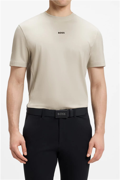 BOSS Ts Urban Tech Erkek Bisiklet Yaka T-Shirt Bej