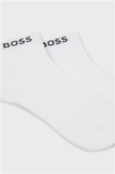 Boss Uni Erkek 2li Çorap Beyaz