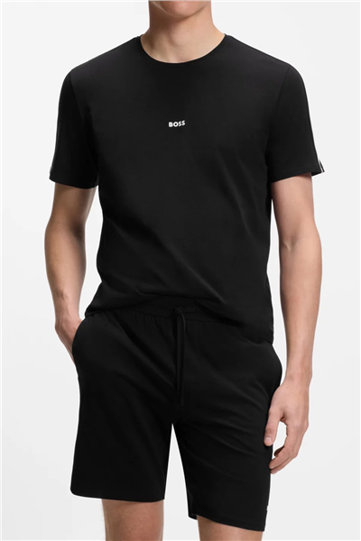 Boss Unique T-Shirtt Erkek Pijama Üstü Siyah