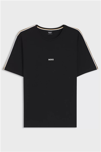 Boss Unique T-Shirtt Erkek Pijama Üstü Siyah