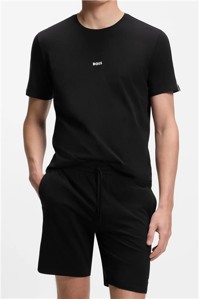 Boss Unique T-Shirtt Erkek Pijama Üstü Siyah