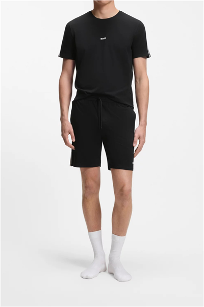 Boss Unique T-Shirtt Erkek Pijama Üstü Siyah