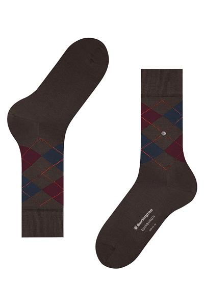Burlington Edinburgh SO Erkek Çorap Kahverengi