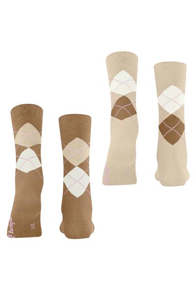Burlington Everyday Argyle SO 2-Pack Kadın 2li Çorap Kahverengi