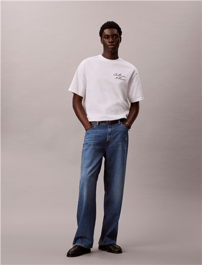 Calvin Klein 16S April Graphic Se Erkek Bisiklet Yaka T-Shirt Beyaz