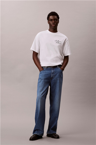 Calvin Klein 16S April Graphic Se Erkek Bisiklet Yaka T-Shirt Beyaz