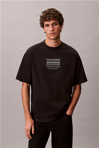 Calvin Klein 16S March Graphic Se Erkek Bisiklet Yaka T-Shirt