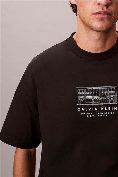 Calvin Klein 16S March Graphic Se Erkek Bisiklet Yaka T-Shirt