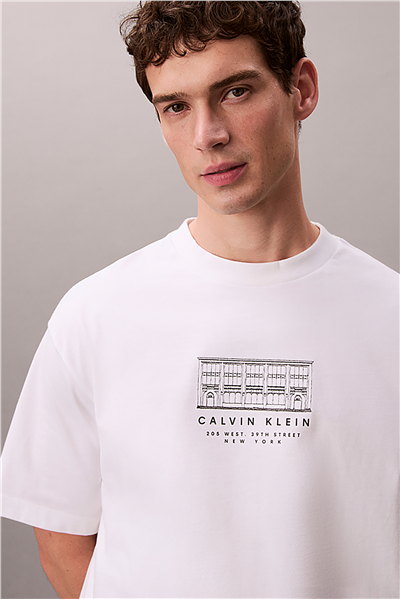 Calvin Klein 16S March Graphic Se Erkek Bisiklet Yaka T-Shirt