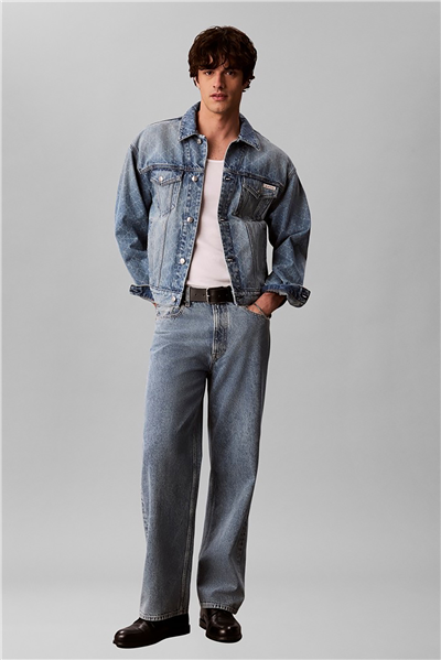 Calvin Klein 90S Boulevard Blues Aop Trucker Erkek Kot Mont