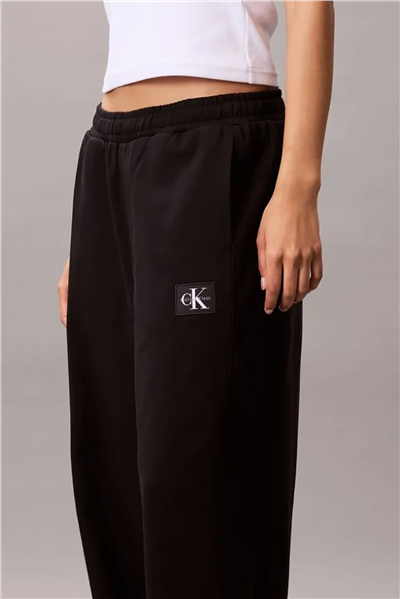 Calvin Klein A- French Terry Badge Logo Pant Kadın Eşofman Altı Siyah