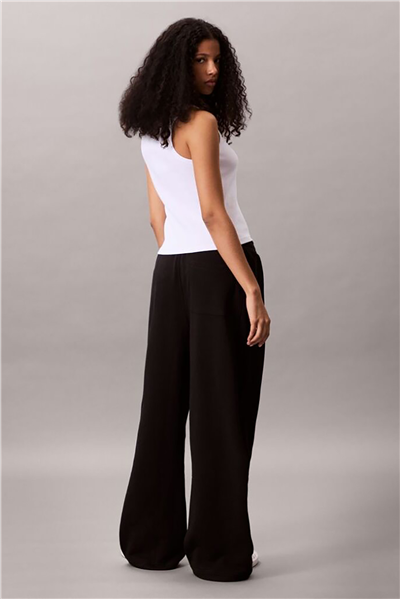 Calvin Klein A- French Terry Badge Logo Pant Kadın Eşofman Altı Siyah