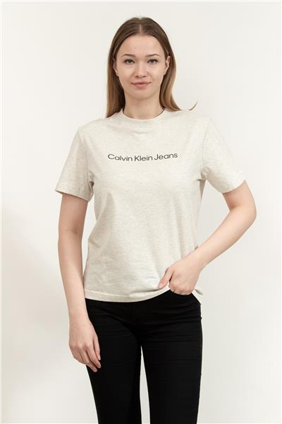 Calvin Klein A- inst. Logo Classic Tee Ss Kadın Bisiklet Yaka T-Shirt