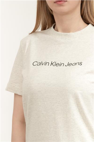 Calvin Klein A- inst. Logo Classic Tee Ss Kadın Bisiklet Yaka T-Shirt