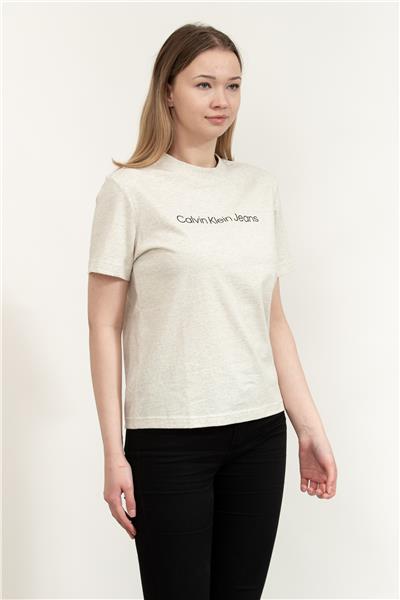 Calvin Klein A- inst. Logo Classic Tee Ss Kadın Bisiklet Yaka T-Shirt