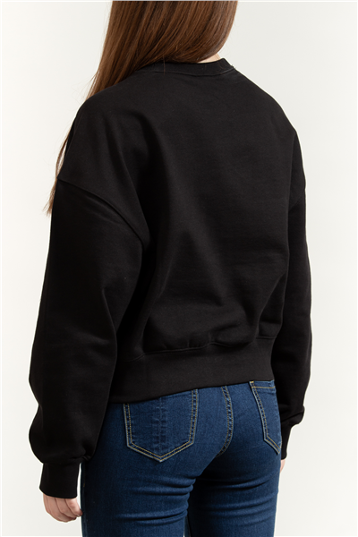 Calvin Klein A- Logo Emb French Terry Crewneck Kadın Bisiklet Yaka Sweatshirt