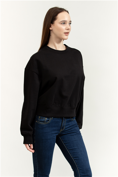 Calvin Klein A- Logo Emb French Terry Crewneck Kadın Bisiklet Yaka Sweatshirt