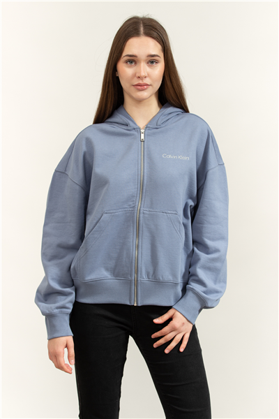 Calvin Klein A-Logo Emb French Terry Fz Hood Kadın Kapüşonlu Sweatshirt