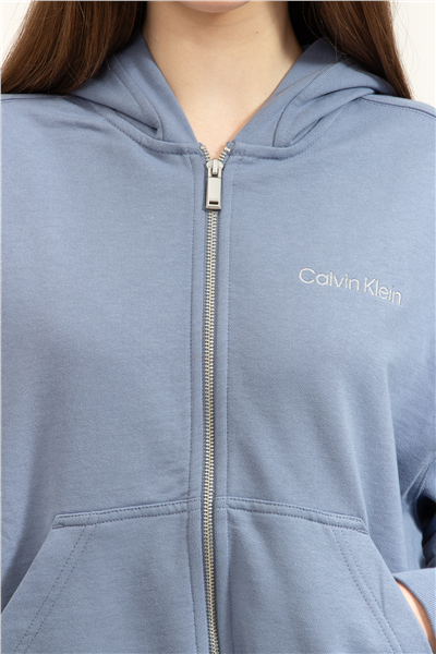 Calvin Klein A-Logo Emb French Terry Fz Hood Kadın Kapüşonlu Sweatshirt
