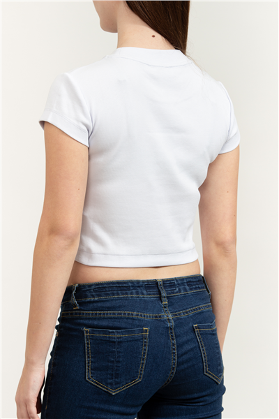 Calvin Klein A- Monogram Baby Tee Kadın Bisiklet Yaka T-Shirt