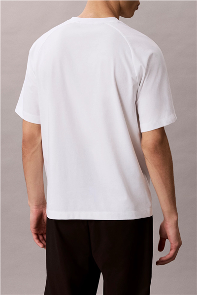 Calvin Klein Active Top Erkek Bisiklet Yaka T-Shirt Beyaz