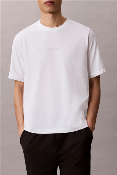 Calvin Klein Active Top Erkek Bisiklet Yaka T-Shirt Beyaz