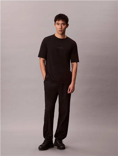 Calvin Klein Active Top Erkek Bisiklet Yaka T-Shirt Siyah