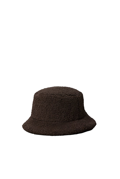 Calvin Klein All-Over Sherpa W/ Patch Bucket Kadın Bucket Şapka Kahverengi