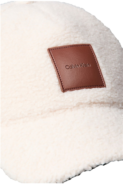 Calvin Klein All-Over Sherpa W/ Patch Cap Kadın Baseball Şapka