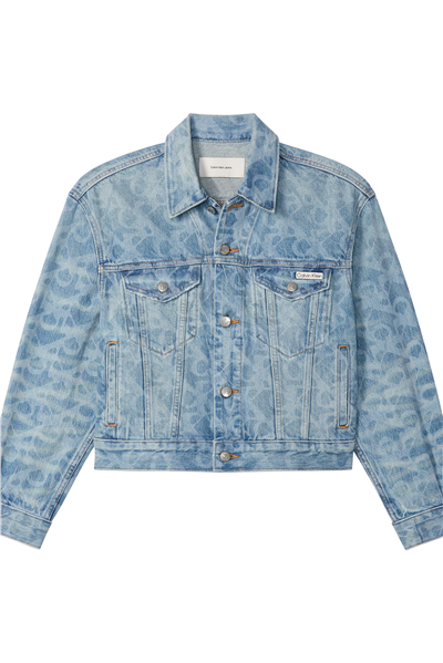 Calvin Klein Aop 90S Trucker Jack Kadın Kot Mont