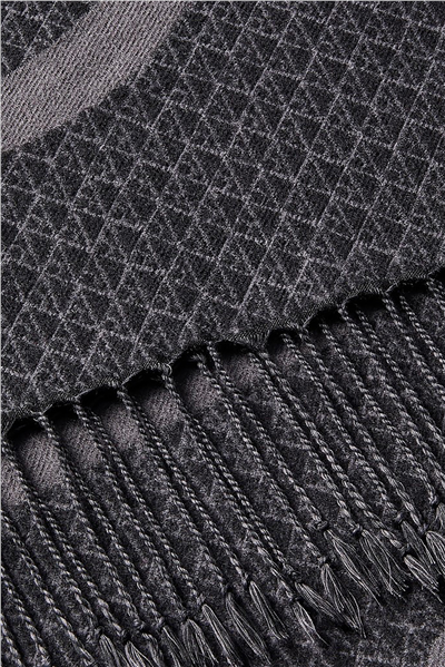 Calvin Klein Aop Bold Logo Woven Scarf Erkek Atkı Siyah
