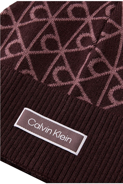 Calvin Klein Aop Jcq﻿ Wool Beanie Kadın Bere Siyah